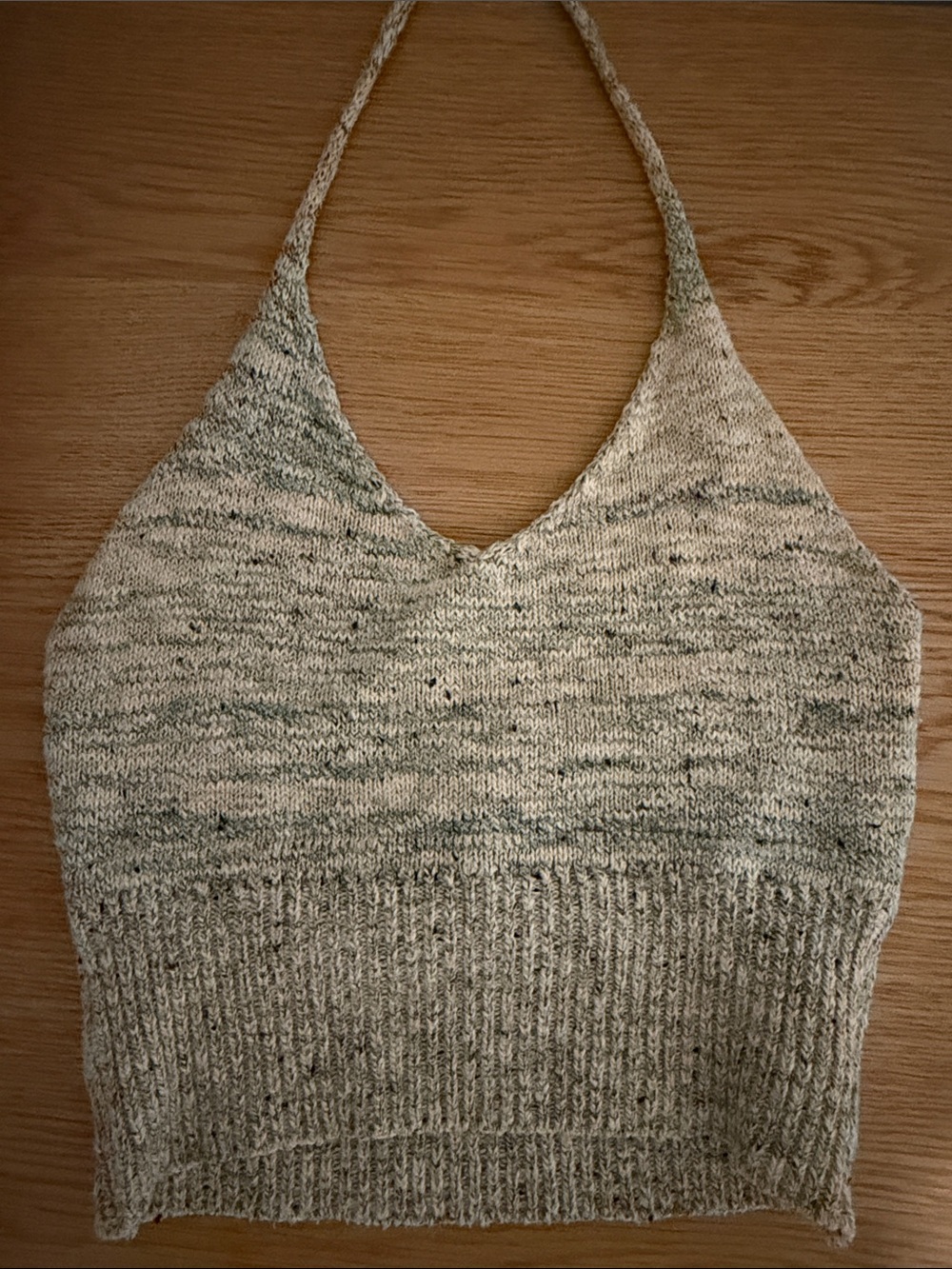 debut Heathered Sage Halter Knit Camisole